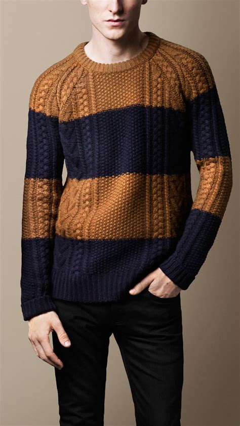 burberry sweater men navy l|Burberry men's sweater on sale.